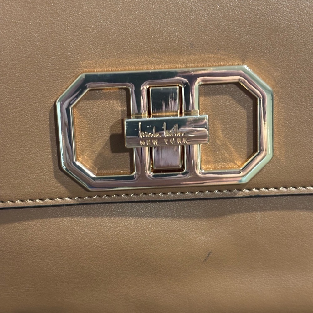 Nicole Miller Brown Vegan Leather Shoulder bag - Picture 4 of 9